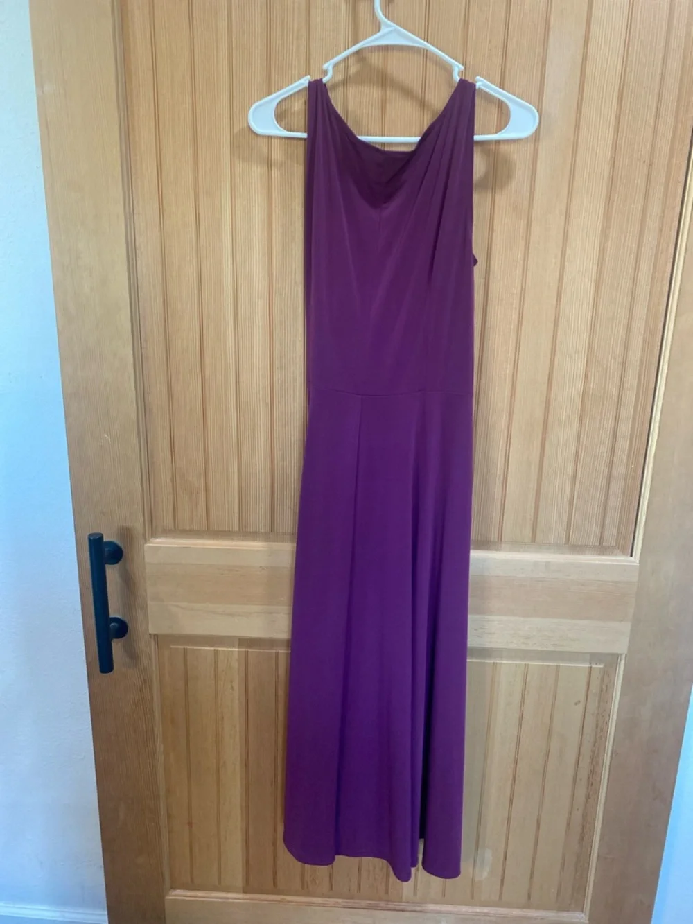 AA Studio Deep Purple Cowl Neck Maxi Dress Gown Formal Prom Eveningwear Classic - Picture 6 of 6